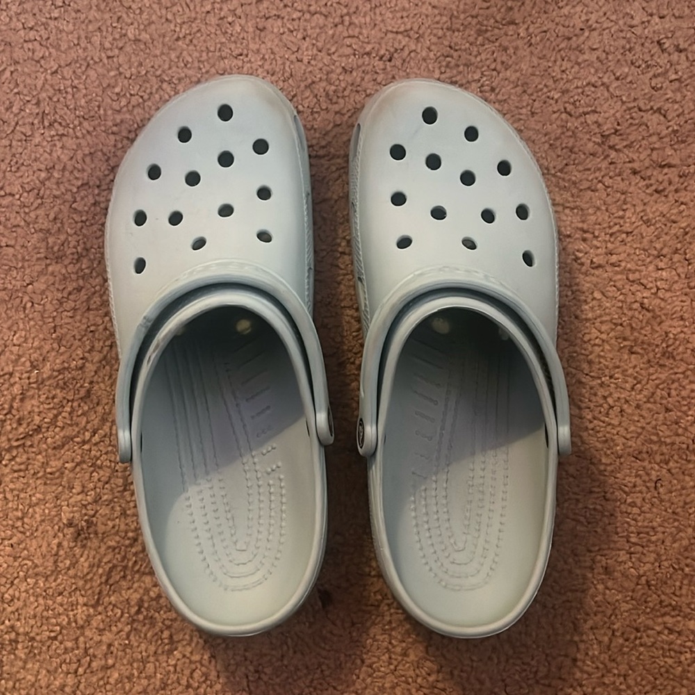 Teal crocs “size 12”